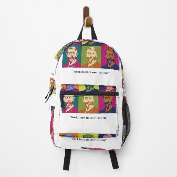 Item preview, pop art philosopher, pop art Max Weber quotes, Work hard in your calling(gothic) designed and sold by challengecafe.
