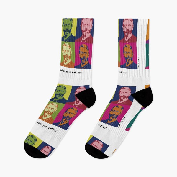 Item preview, pop art philosopher, pop art Max Weber quotes, Work hard in your calling(gothic) designed and sold by challengecafe.