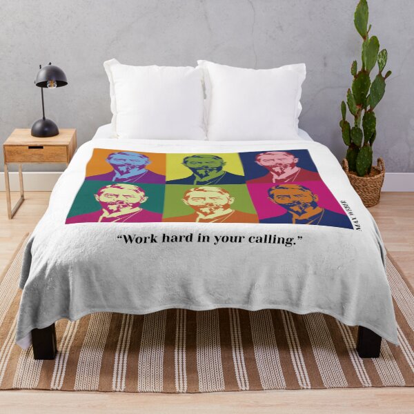 Item preview, pop art philosopher, pop art Max Weber quotes, Work hard in your calling(gothic) designed and sold by challengecafe.