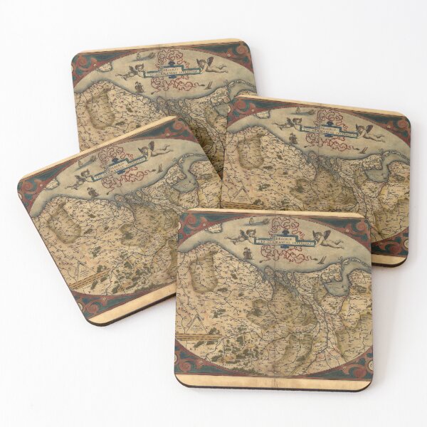 Item preview, Vintage Map with old poster designed and sold by MigdaliaFolsom.
