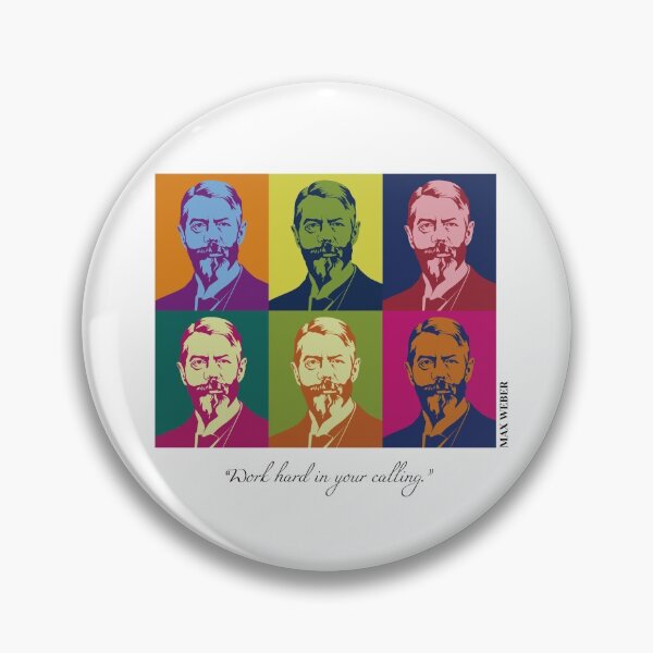 Item preview, pop art philosopher, pop art Max Weber, quotes, Work hard in your calling(handwriting) designed and sold by challengecafe.