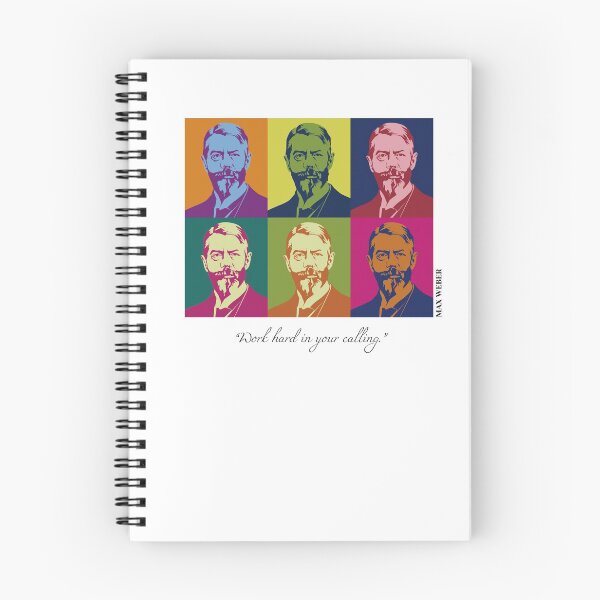 Item preview, pop art philosopher, pop art Max Weber, quotes, Work hard in your calling(handwriting) designed and sold by challengecafe.