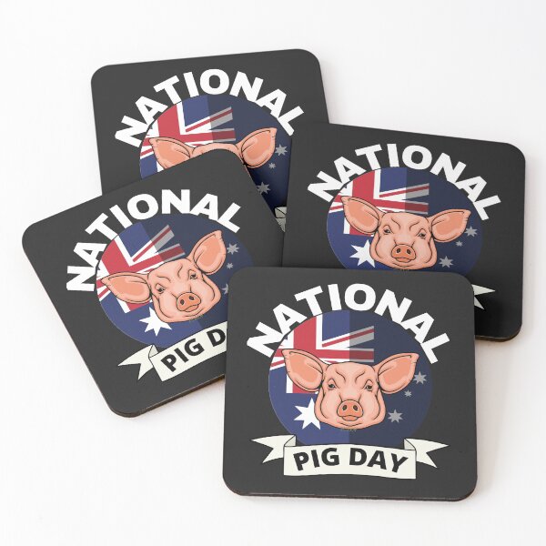 Item preview, NATIONAL PIG DAY, AUSTRALIAN FLAG, PIG FARMER,  designed and sold by R B Chrystal.