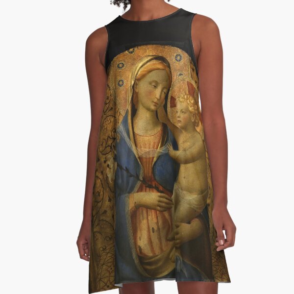 Madonna and Child - Fra Angelico A-Line Dress