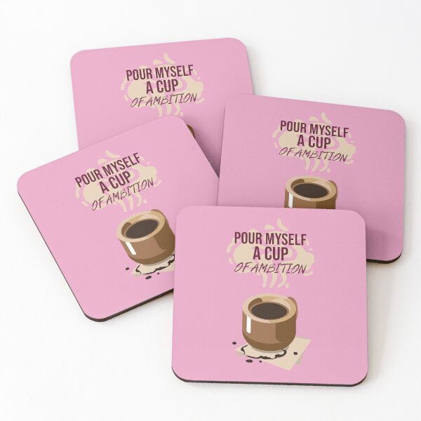 Item preview, Pour Myself a Cup of Ambition - Country Dolly Parton Design in dark brown print with beige designed and sold by katiekendall.