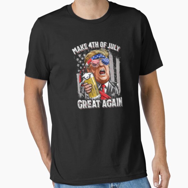 Item preview, Make 4th of July Great Again Funny Trump Men Drinking Beer designed and sold by LeroyJesse.
