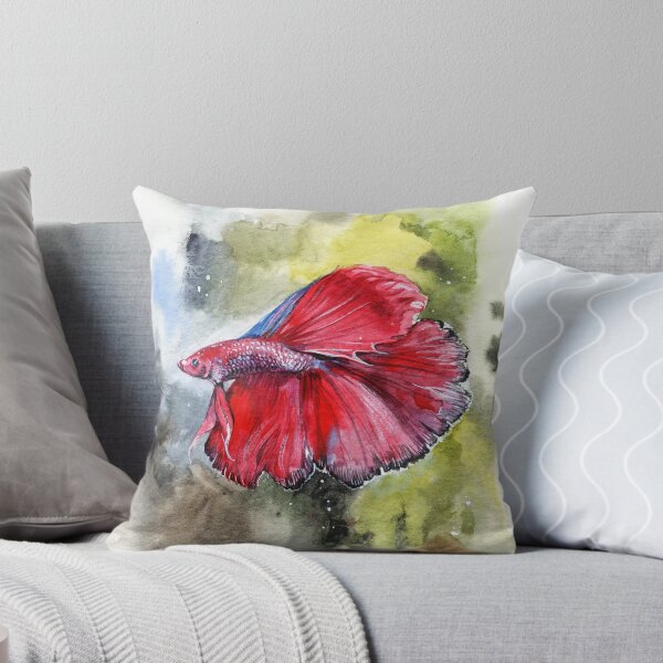 Item preview, Siamese fish on agreen background designed and sold by TinaPolyak.