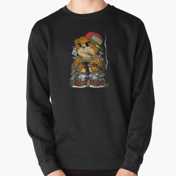 Hip-Hop Clothing Men Hipster T.e.d.d.y Bear Rap Pullover Sweatshirt