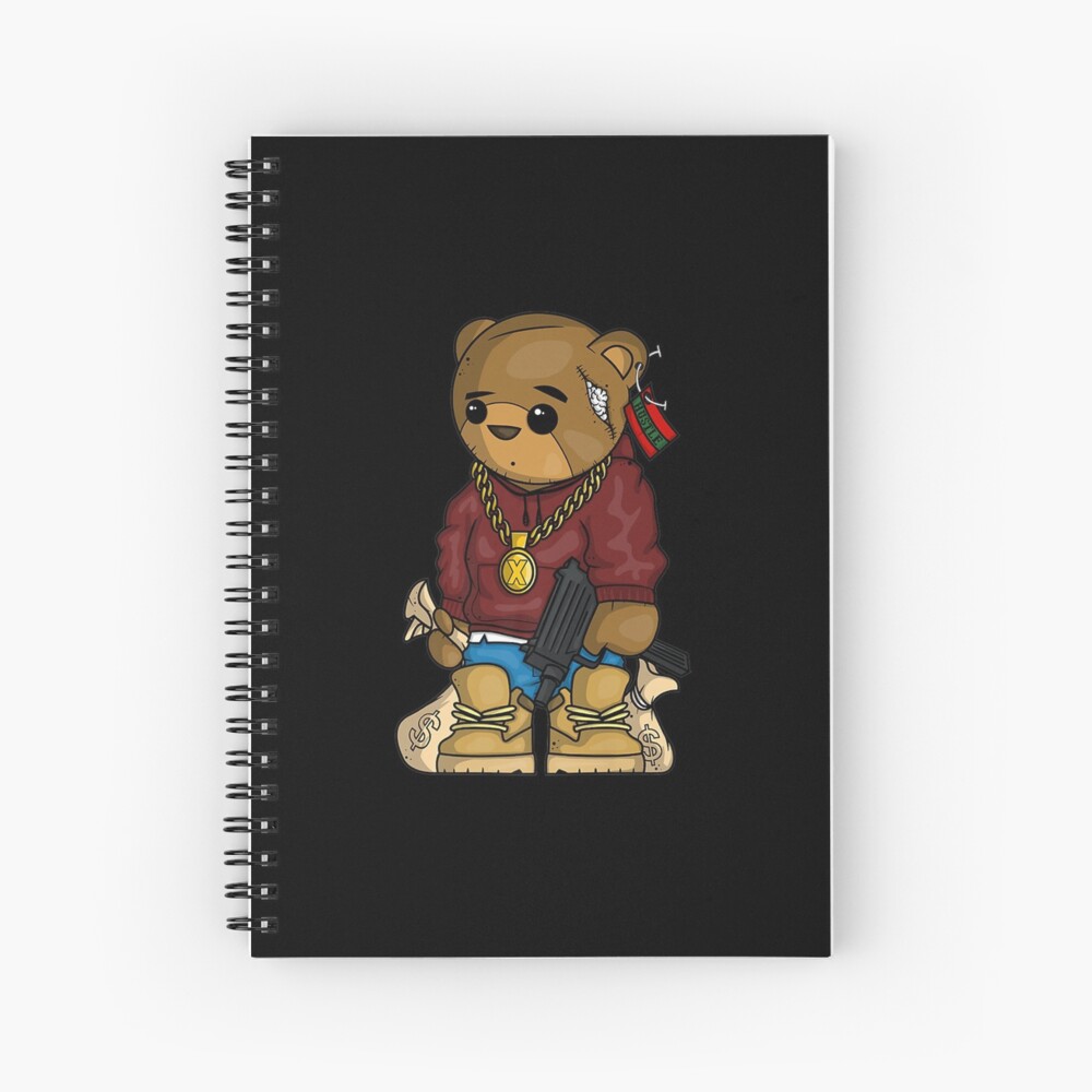 Large Hip Hop Teddybear with a Chain · Creative Fabrica