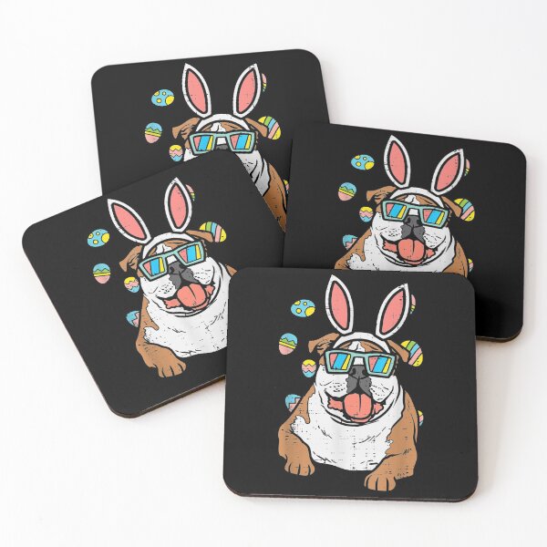 Item preview, English Bulldog Bunny Ears Eggs Cute Easter Dog designed and sold by christinewats.