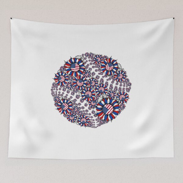 Item preview, Softball Sunflower USA Flag TN designed and sold by SpecialGift79.