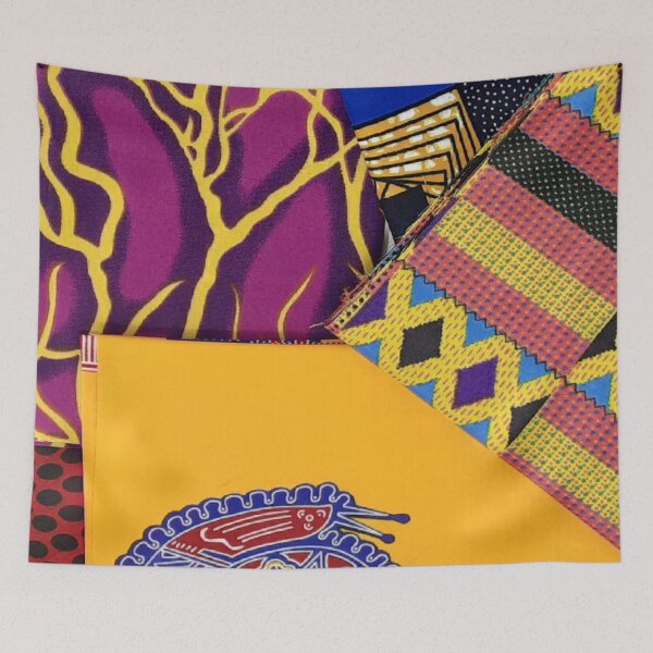 Item preview, African Fabric Patchwork Collage Art Patterns [#234] designed and sold by AfriStyleUK.
