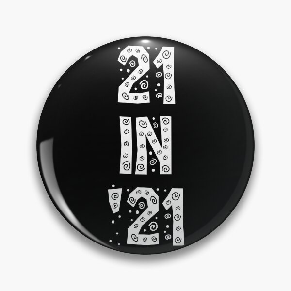 Item preview, 21 IN 21 in Groovy white | TURNING 21 IN 2021 | 21ST birthday | 21st birthday gift | Cute 21st birthday gift designed and sold by Violet Treasures.