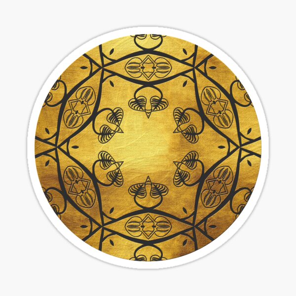 Golden Mandala 3 Sticker