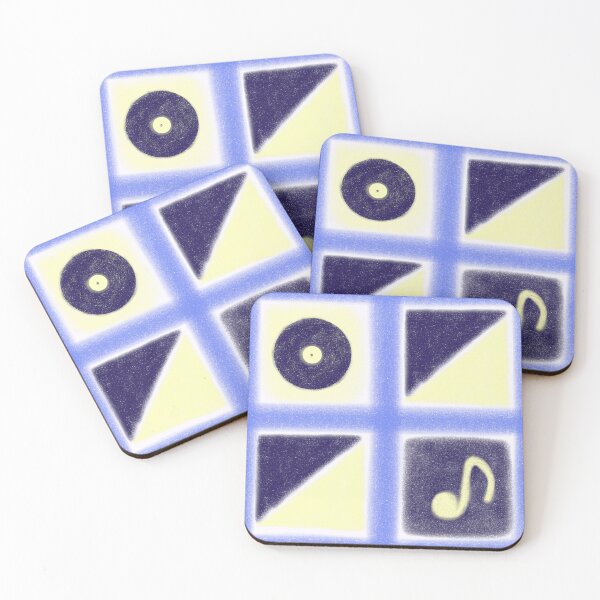 Item preview, Violet-yellow musical print, vinyl record, pastel note. designed and sold by UVI-CA.