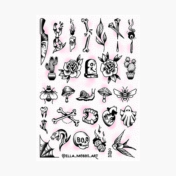Artikel-Vorschau von Niedliche Füllstoffe Traditionelles Flash Tattoo, designt und verkauft von Ella Mobbs.