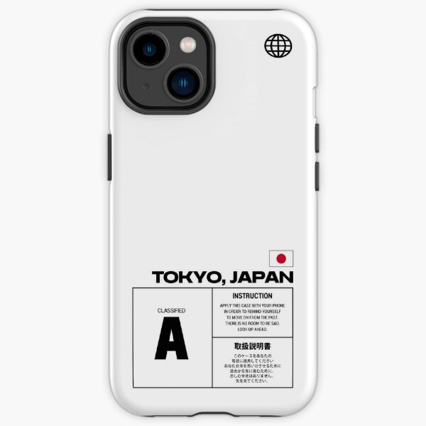 Tokyo Japan Minimal with Flag Product Packaging Modern Clean Clear iPhone Samsung Phone Cases iPhone Tough Case
