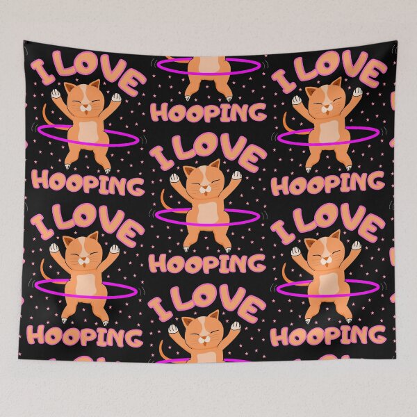 Item preview, I love hooping - cat designed and sold by Luna Garcia.