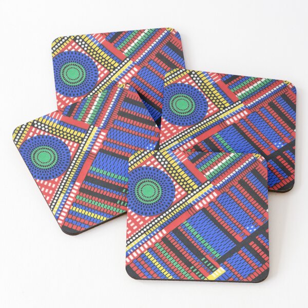 Item preview, African Fabric Patchwork Collage Art Patterns [#236] designed and sold by AfriStyleUK.