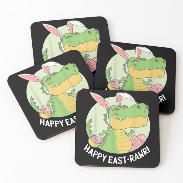 Item preview, Happy Eastrawr T Rex Dinosaur Bunny Ears Easter designed and sold by christinewats.