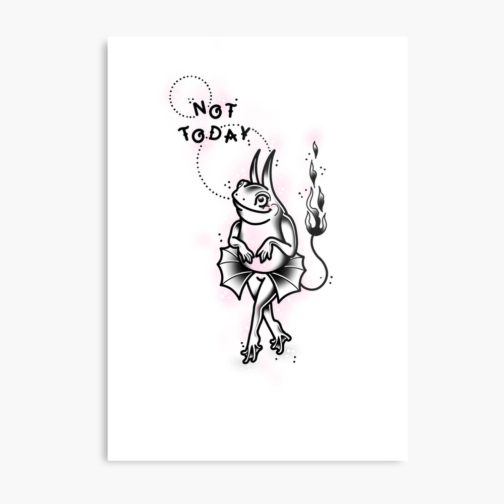 Buy Not Today, Satan Quote Temporary Tattoo, Pre-cut Online in India - Etsy