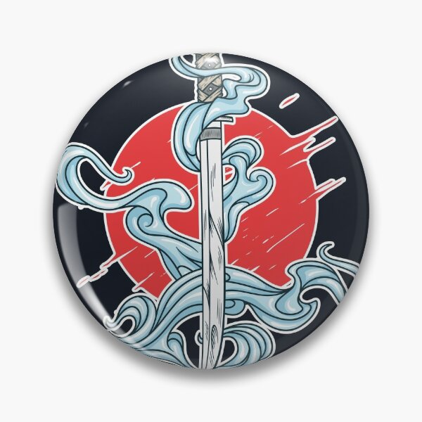 Item preview, Katana Sword Japanese Style Illustration designed and sold by Peekonet.