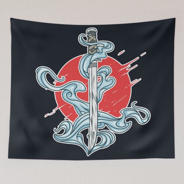 Item preview, Katana Sword Japanese Style Illustration designed and sold by Peekonet.