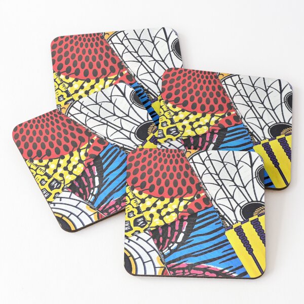 Item preview, African Fabric Patchwork Collage Art Patterns [#237] designed and sold by AfriStyleUK.