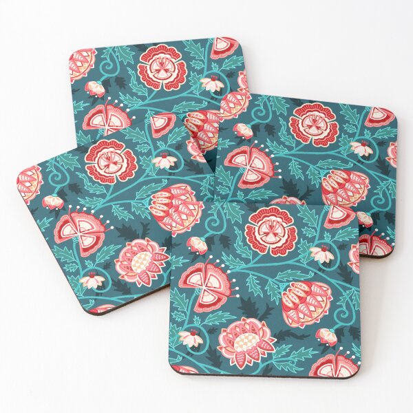 Item preview, Modern Indian Chintz - Pink & Mint designed and sold by TigaTiga.