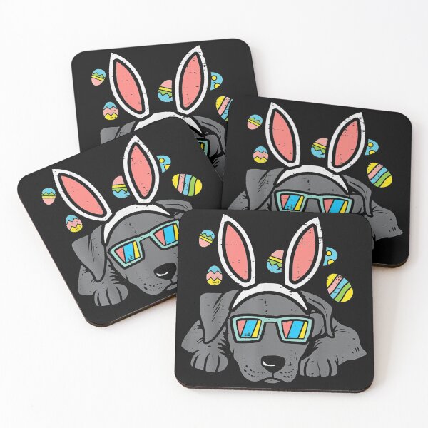 Item preview, Pitbull Bunny Ears Glasses Easter Eggs Cute Dog designed and sold by christinewats.