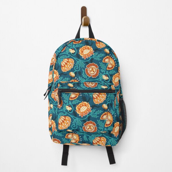 Item preview, Modern Indian Chintz - Orange & Mint designed and sold by TigaTiga.