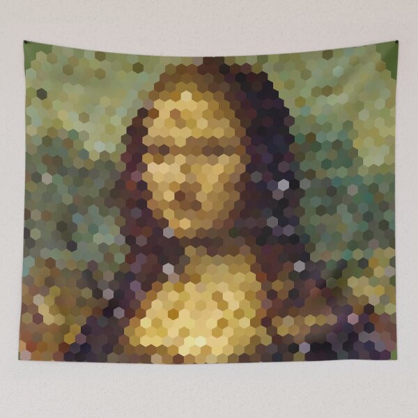 Item preview, Mona Lisa - Pixel hexagonal designed and sold by MisterSquid.