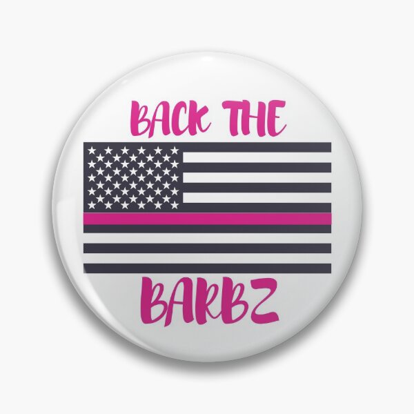 Item preview, BACK THE BARBZ PINK WITH LOGO designed and sold by CaitU.