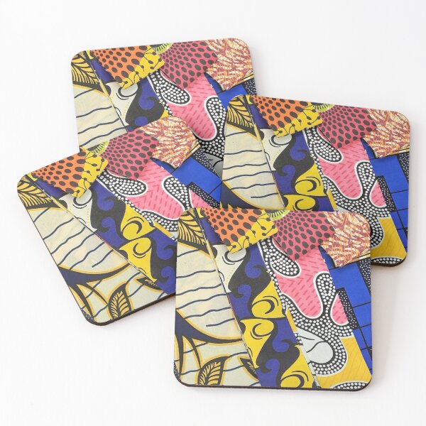 Item preview, African Fabric Patchwork Collage Art Patterns [#239] designed and sold by AfriStyleUK.