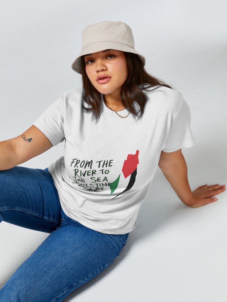 Palestine Vintage Stamp Snow Washed OVERSIZED T-shirt - Final Sale