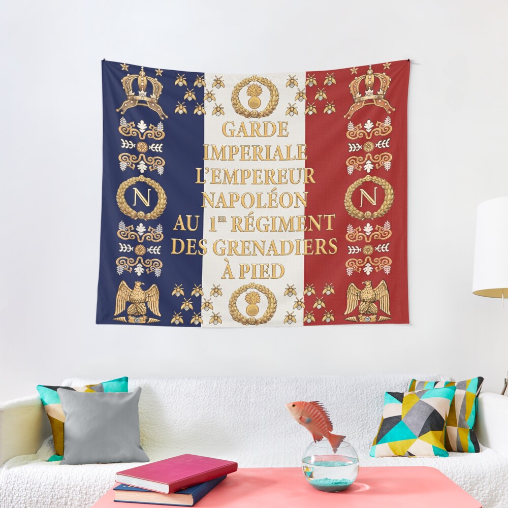 Napoleonic French 1er Garde Imperiale Flag Tapestry For Sale By