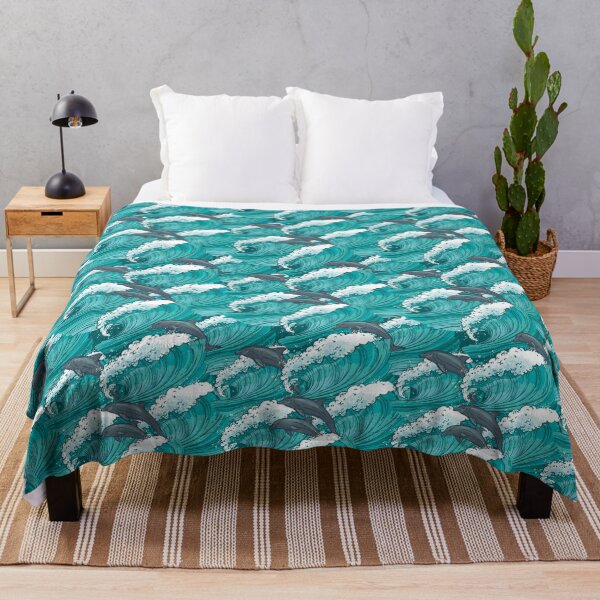 Item preview, Sea Waves and Dolphins | Urban Finery designed and sold by Alex Mercer.