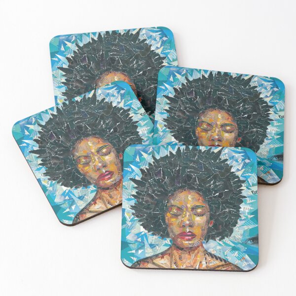 Item preview, Afro Blue collage designed and sold by Oliva-Collage.