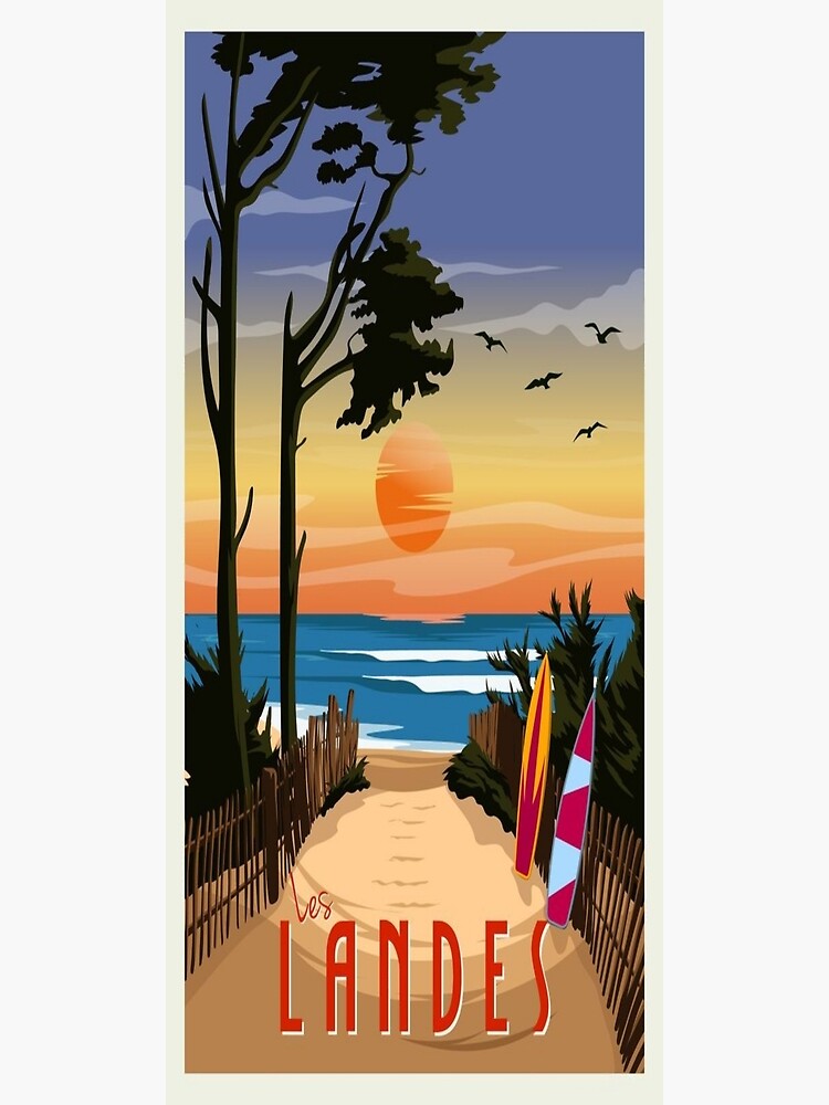 Disover Moon Landes Dusk Beach Premium Matte Vertical Poster