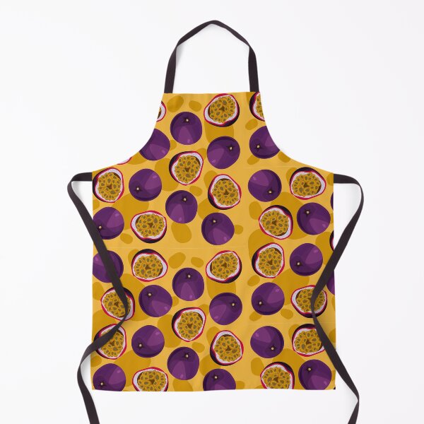 Item preview, A pattern of passion fruit on a yellow background. designed and sold by LionKsi89.