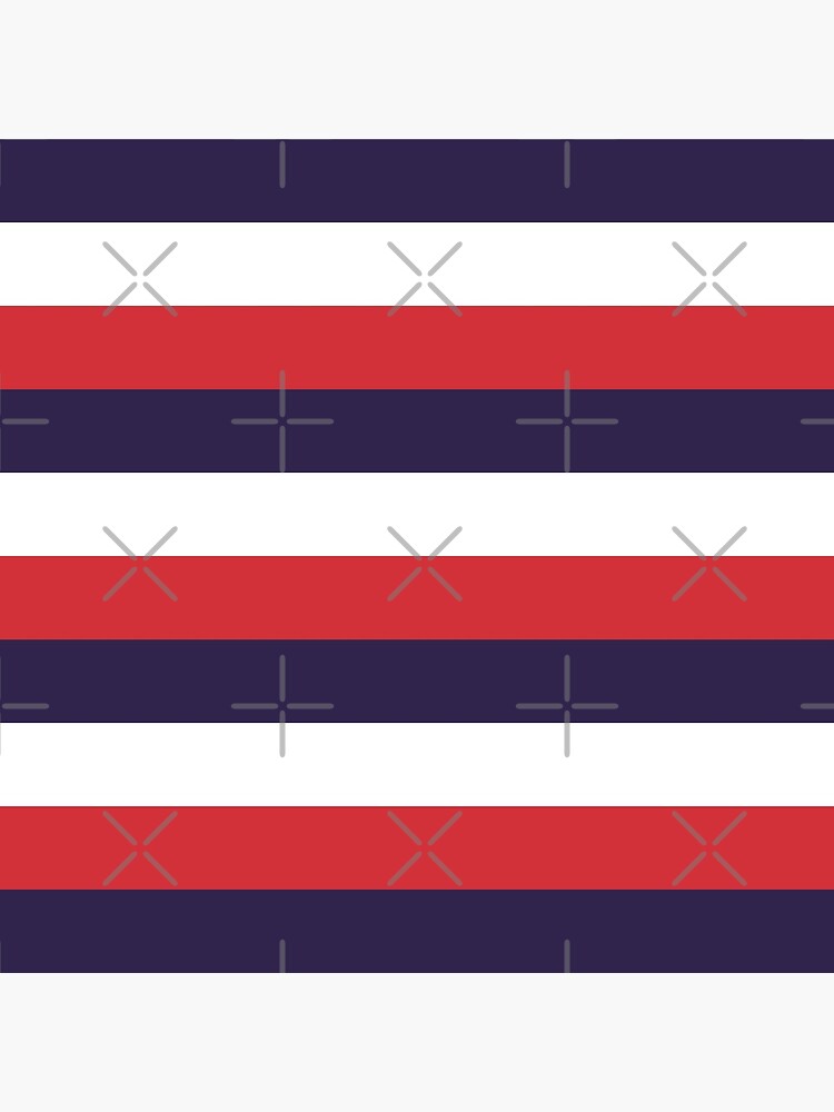 3 Large RED NAVY BLUE and WHITE Horizontal STRIPES by RachelMacht