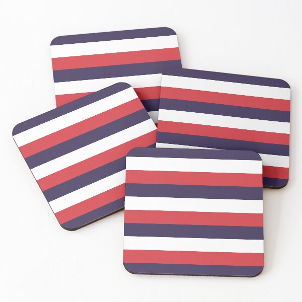 Item preview, 3 Large RED NAVY BLUE and WHITE Horizontal STRIPES designed and sold by RachelMacht.