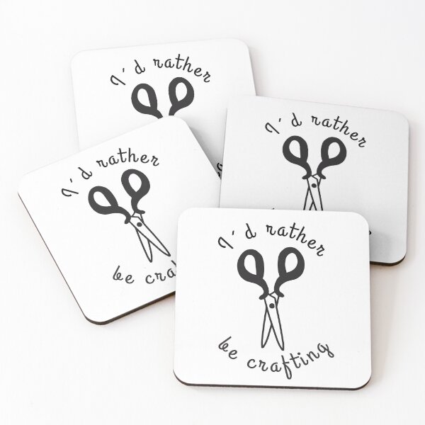 Item preview, I'd rather be crafting black text designed and sold by yennyz.
