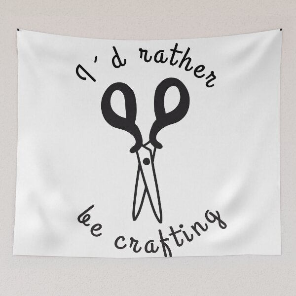 Item preview, I'd rather be crafting black text designed and sold by yennyz.