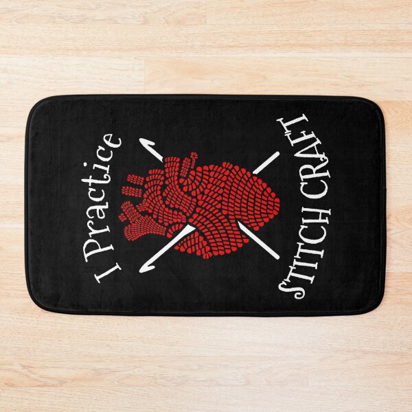 Item preview, I Practice Stitch Craft Crocheting Lover Anatomical Heart designed and sold by GrandeDuc.