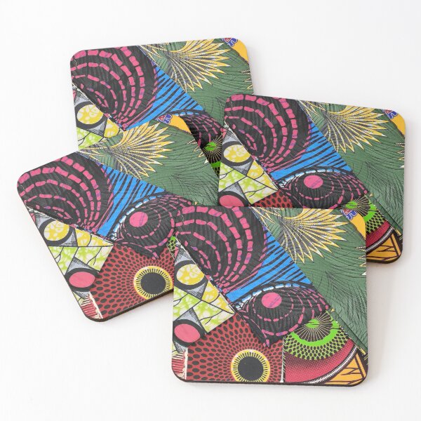 Item preview, African Fabric Patchwork Collage Art Patterns [#241] designed and sold by AfriStyleUK.