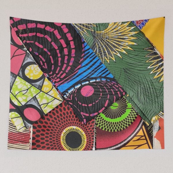Item preview, African Fabric Patchwork Collage Art Patterns [#241] designed and sold by AfriStyleUK.
