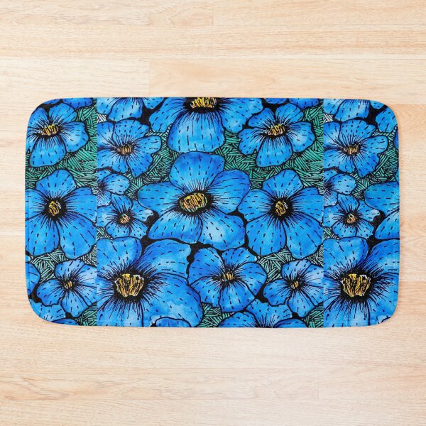 Item preview, blue flowers sketch designed and sold by BhaktiK.