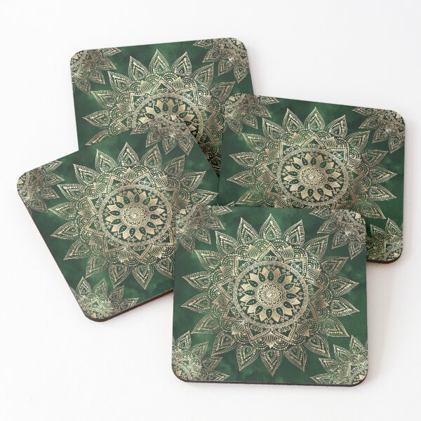 Item preview, Elegant Green Gold Mandala designed and sold by InovArtS.