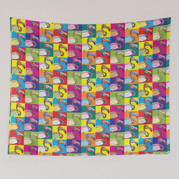 Item preview, Rainbow Flamingo Portraits designed and sold by ghan19.